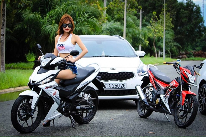 Kiều nữ việt đọ dáng bên cặp đôi honda winner và sonic 150