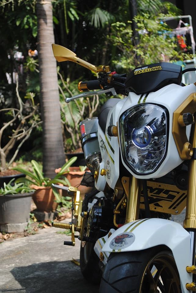Honda msx đơn giản với tông màu vàng trắng