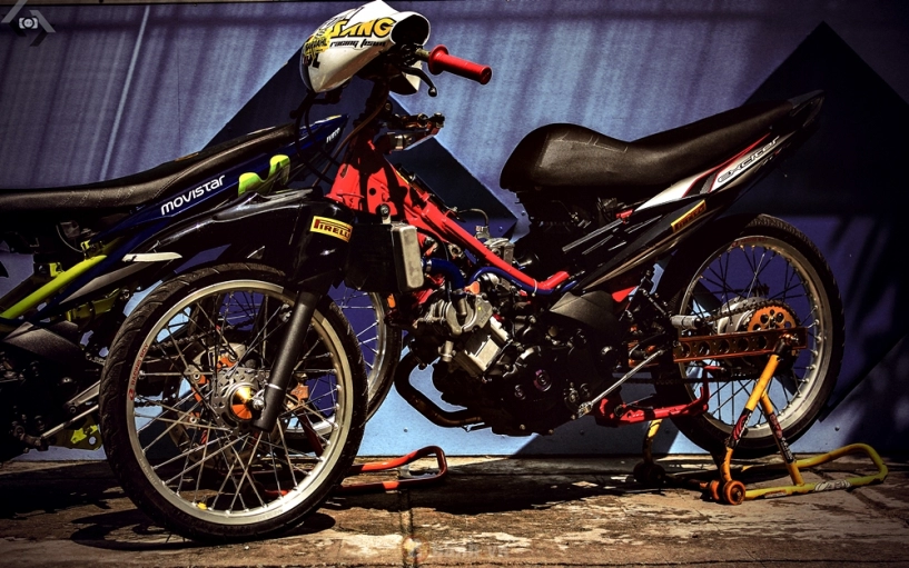 Cặp đôi exciter độ drag chạy sân của tuấn q2