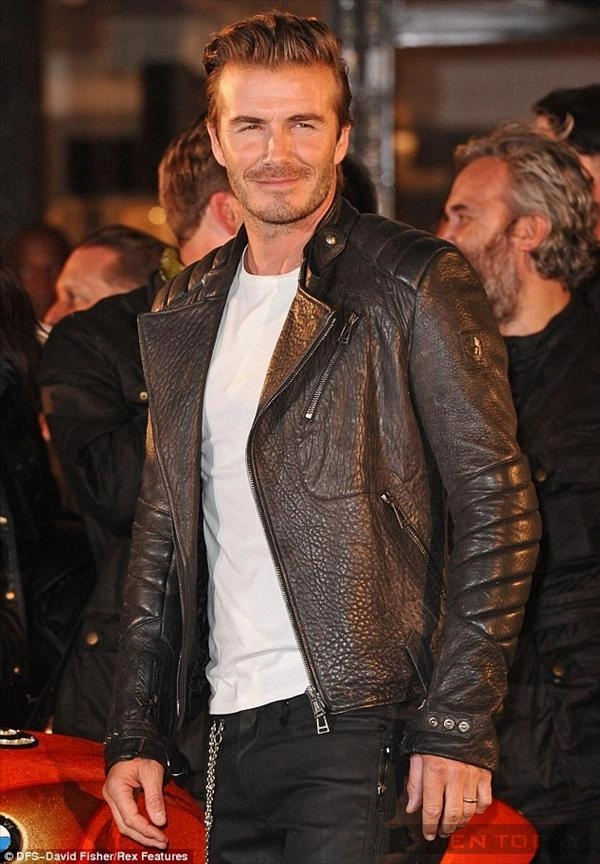 David beckham nam tính với phong cách biker