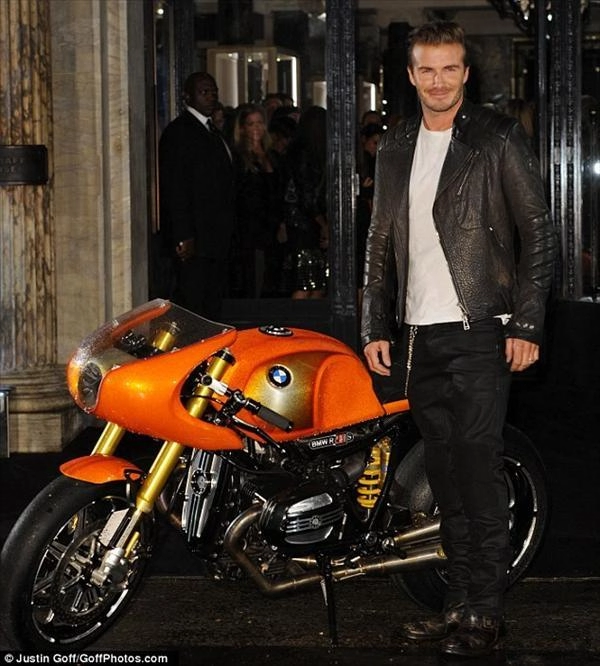 David beckham nam tính với phong cách biker
