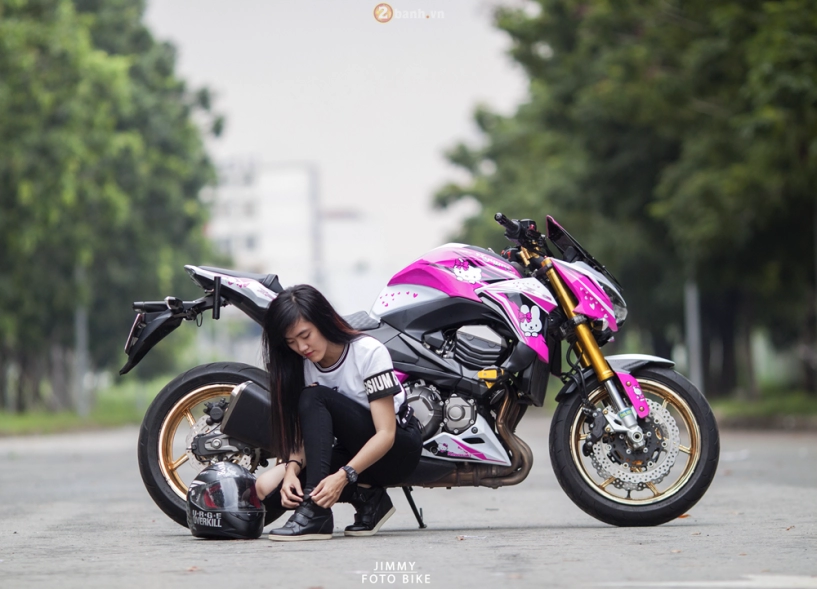 Kawasaki z800 hello kitty siêu dễ thương của teen girl sài thành