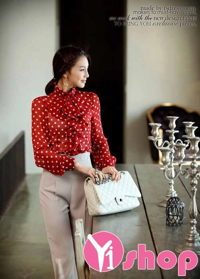 Áo sơ mi nữ dài tay cho nàng cò hương duyên dáng