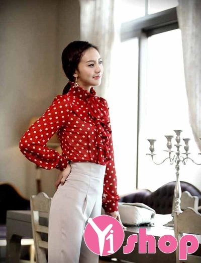 Áo sơ mi nữ dài tay cho nàng cò hương duyên dáng
