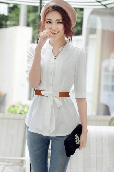 Cho nàng thanh lịch và nữ tính với sơ mi cách điệu