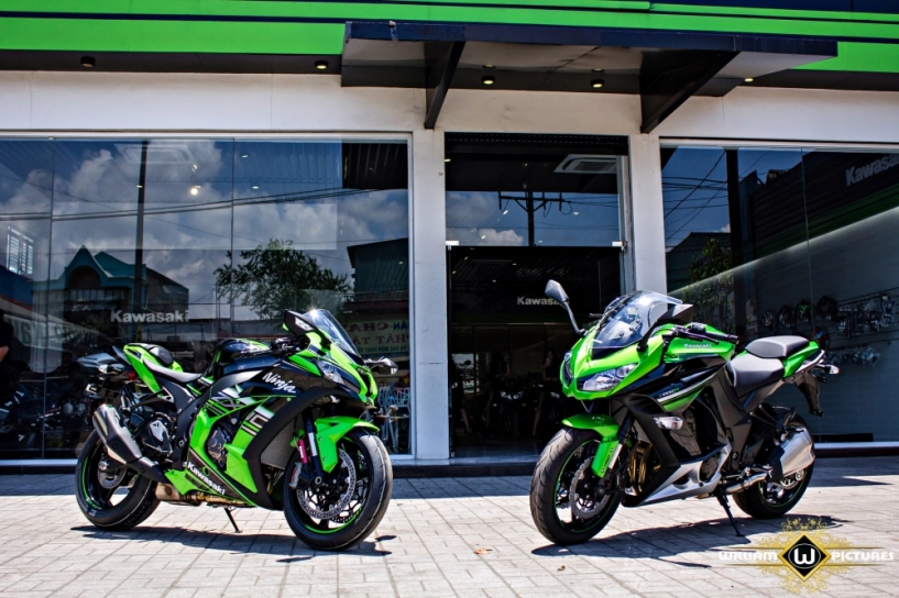 Dàn mỹ nhân xinh đẹp đọ dáng cùng các mẫu xe mô tô 1000 cc mới của kawasaki