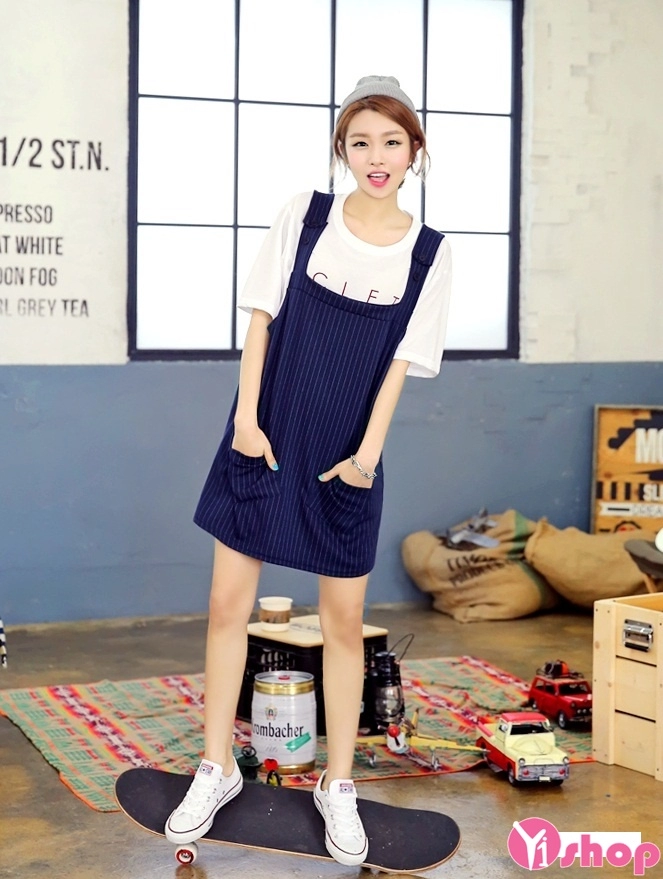Váy yếm cho nàng dễ thương xinh xắn hè 2107
