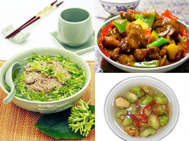 Canh cua thiên lý thịt xào chua ngọt hết xảy cho gia đình muốn f5 thực đơn
