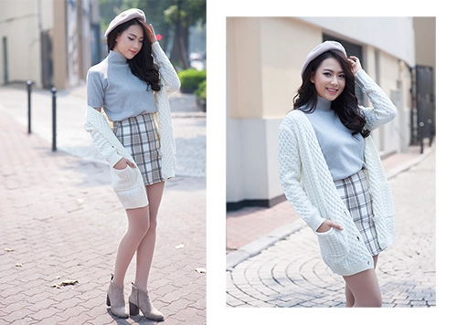 Nữ công sở sành điệu với cardigan hot nhất thu đông 2017