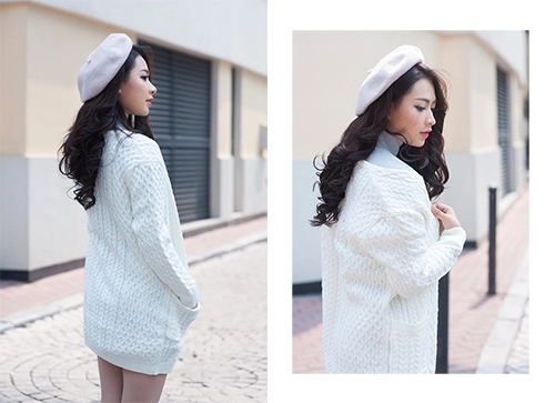Nữ công sở sành điệu với cardigan hot nhất thu đông 2017