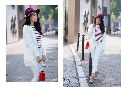 Nữ công sở sành điệu với cardigan hot nhất thu đông 2017