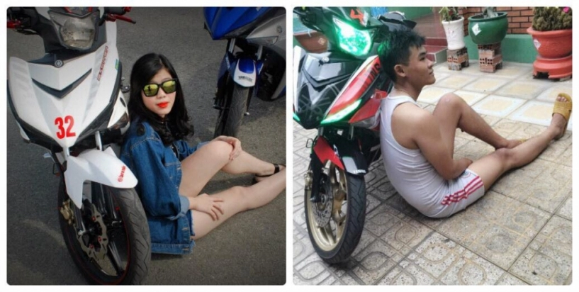 Vài hình ảnh cosplay vui trên exciter 150 vớichủ xe