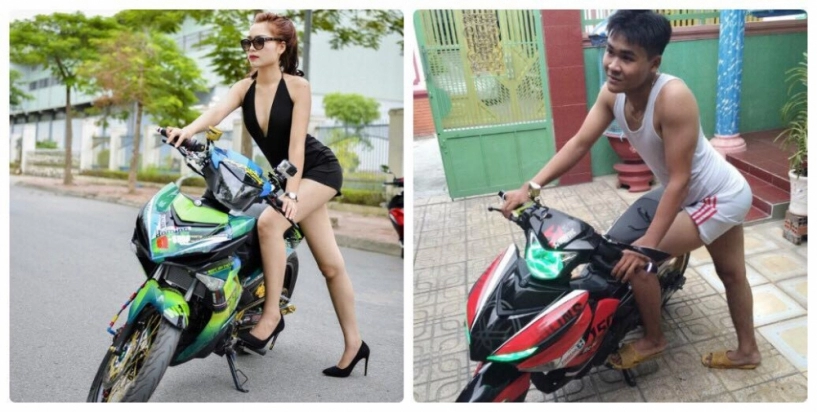 Vài hình ảnh cosplay vui trên exciter 150 vớichủ xe