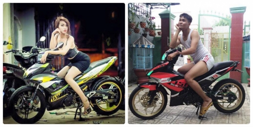 Vài hình ảnh cosplay vui trên exciter 150 vớichủ xe