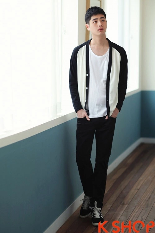 Áo khoác nam cardigan cho chàng ấm áp ngày đông