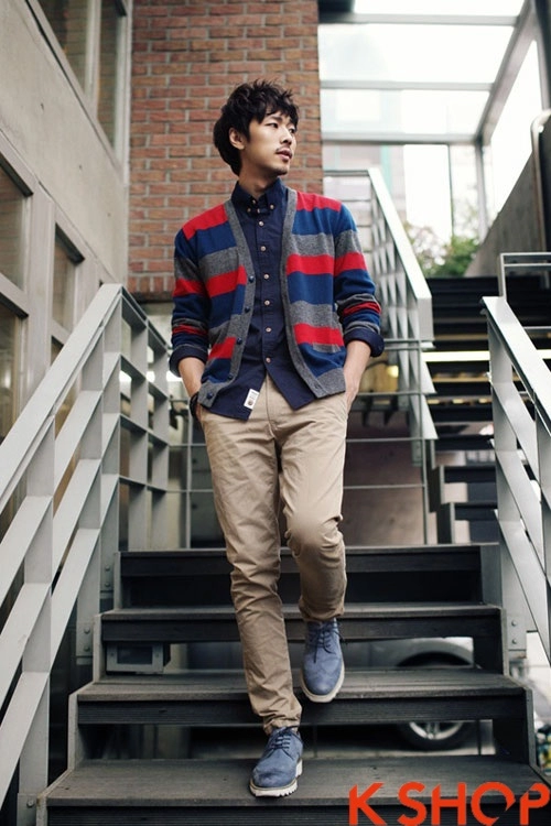 Áo khoác nam cardigan cho chàng ấm áp ngày đông