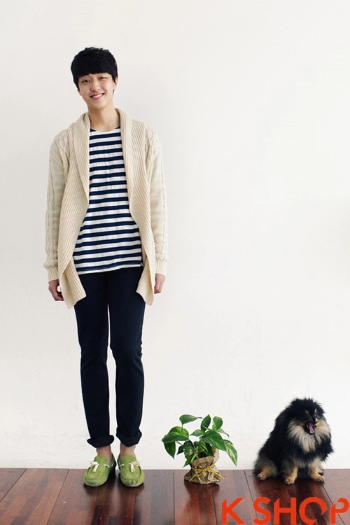 Áo khoác nam cardigan cho chàng ấm áp ngày đông