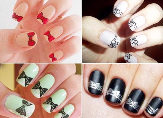 Những kiểu móng tay nail đẹp hình nơ cực dễ thương điệu đà