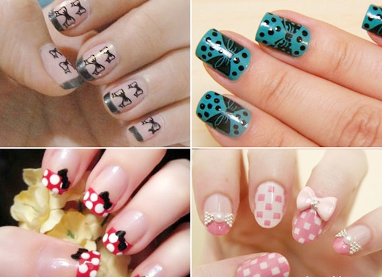 Những kiểu móng tay nail đẹp hình nơ cực dễ thương điệu đà