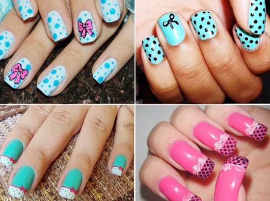Những kiểu móng tay nail đẹp hình nơ cực dễ thương điệu đà