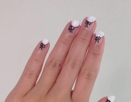 Những kiểu móng tay nail đẹp hình nơ cực dễ thương điệu đà