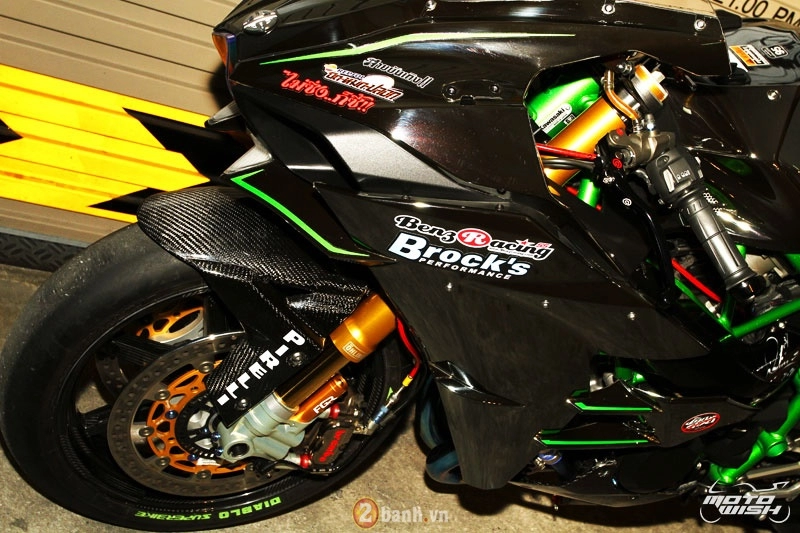 Chi tiết kawasaki ninja h2 độ siêu khủng với dàn đồ chơi trị giá trên 1 tỷ đồng