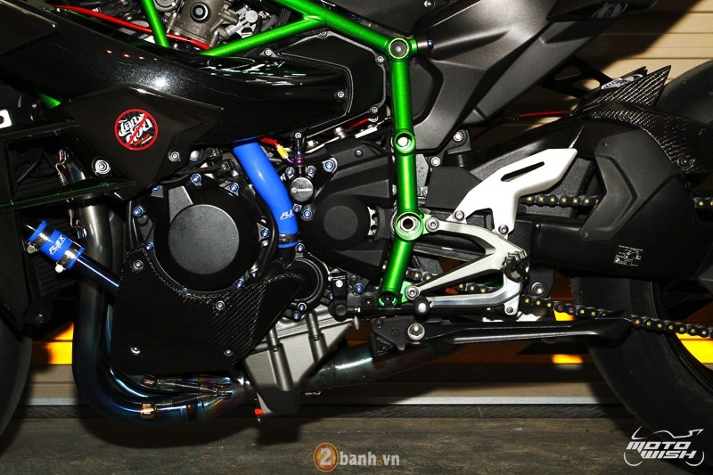 Chi tiết kawasaki ninja h2 độ siêu khủng với dàn đồ chơi trị giá trên 1 tỷ đồng
