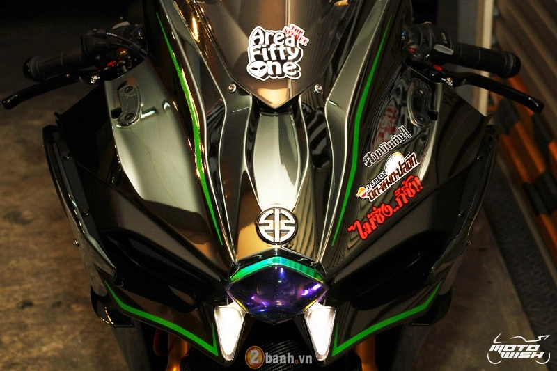 Chi tiết kawasaki ninja h2 độ siêu khủng với dàn đồ chơi trị giá trên 1 tỷ đồng