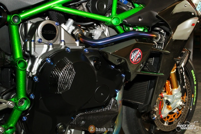 Chi tiết kawasaki ninja h2 độ siêu khủng với dàn đồ chơi trị giá trên 1 tỷ đồng