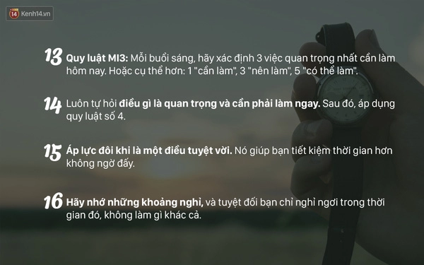 16 mẹo nhỏ giúp bạn trở thành đại gia về thời gian