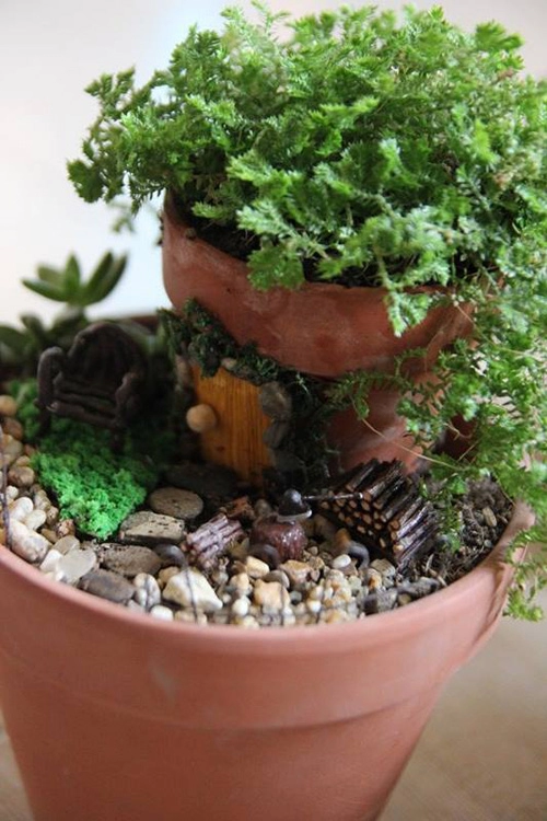 Mẹ bỉm sữa trồng vườn mini đẹp mê hồn