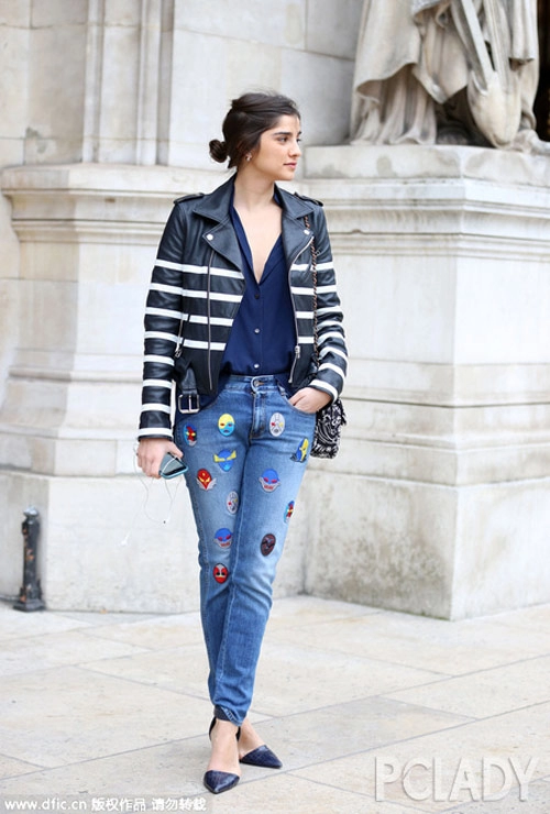 Mốt quần jeans chắp vá dành cho các tín đồ bụi