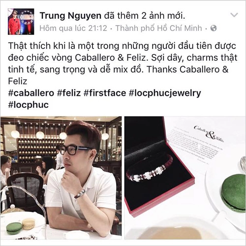 Helly tống lăng xê phụ kiện vòng tay nam tính