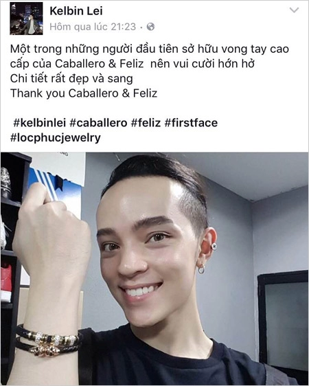 Helly tống lăng xê phụ kiện vòng tay nam tính