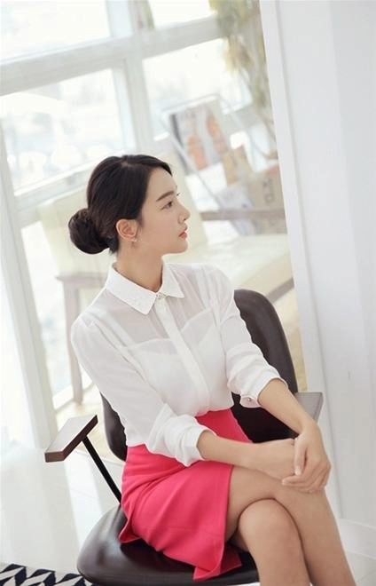 Áo sơ mi nữ trắng đẹp hàn quốc cách điệu