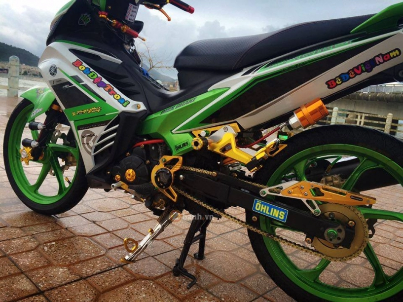 Chiếc exciter 135 xanh kawa độ đồ chơi chất