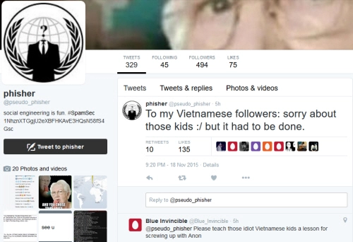 Anonymous tố bị hacker việt nam tấn công