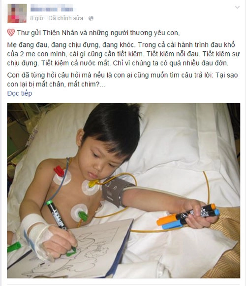 Bức tâm thư của mẹ bé thiện nhân đầy cảm xúc