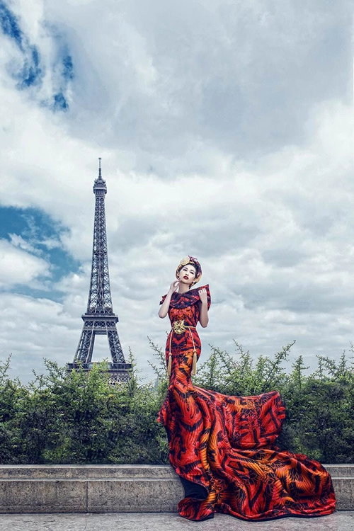 Quỳnh thy lộng lẫy giữa kinh đô paris