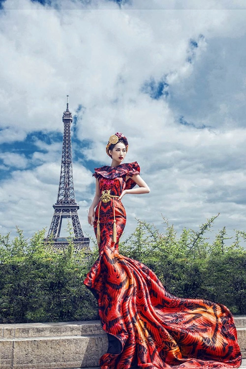Quỳnh thy lộng lẫy giữa kinh đô paris