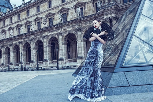 Quỳnh thy lộng lẫy giữa kinh đô paris
