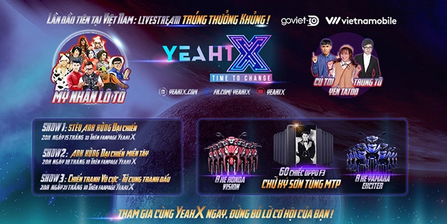 Đừng bỏ lỡ cơ hội nhận quà khủng từ yeah1x