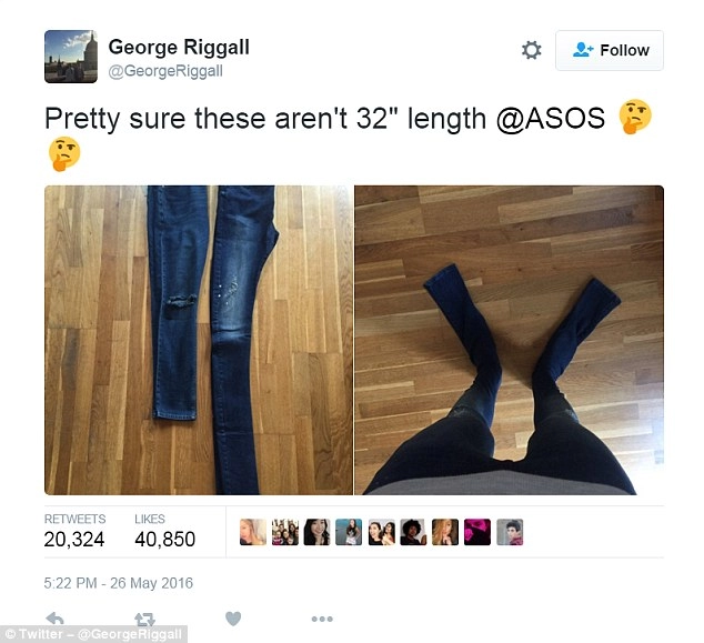 Khách hàng mua quần jeans quái dị của asos và cái kết phũ phàng