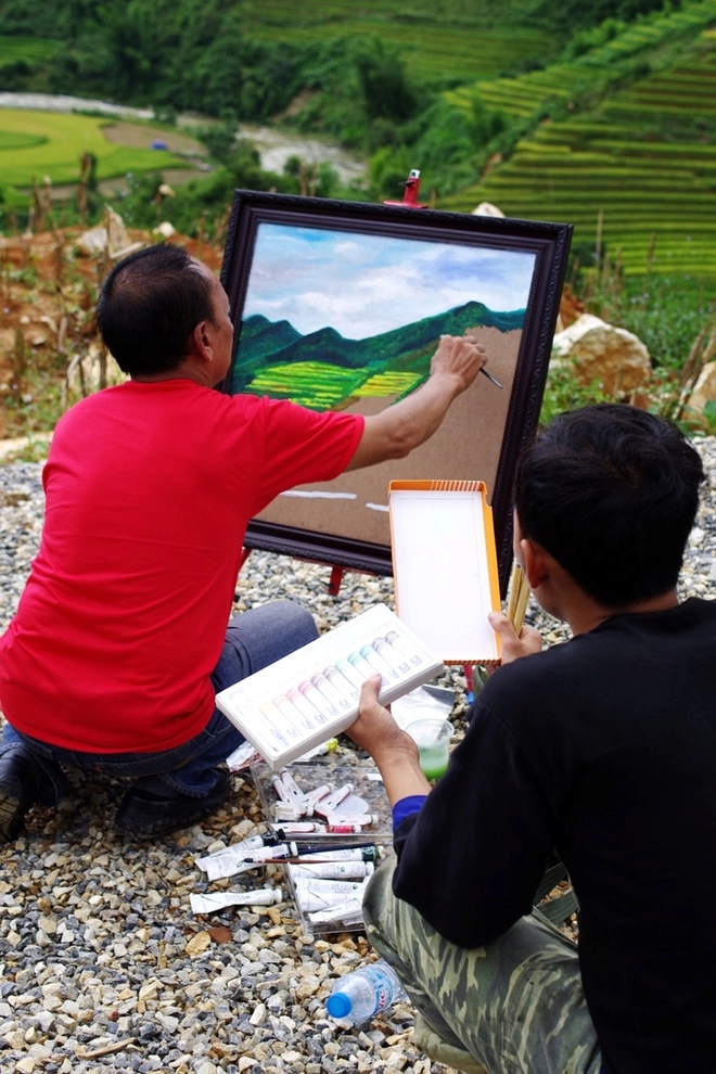 Mù cang chải những ngày trời đẹp mây xanh