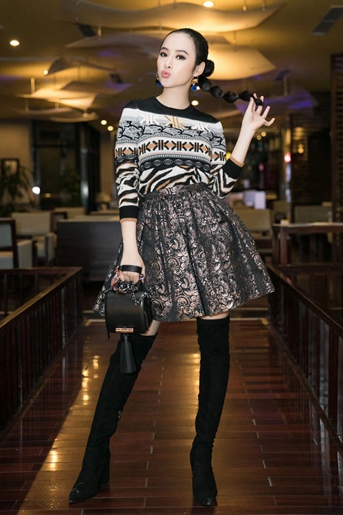 Angela phương trinh sành điệu khi quảng bá phim ở hạ long