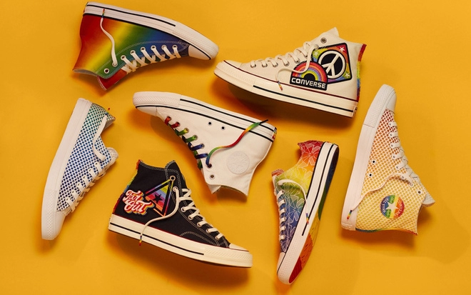 Bst giày converse lục sắc cho tháng tự hào của cộng đồng lgbt