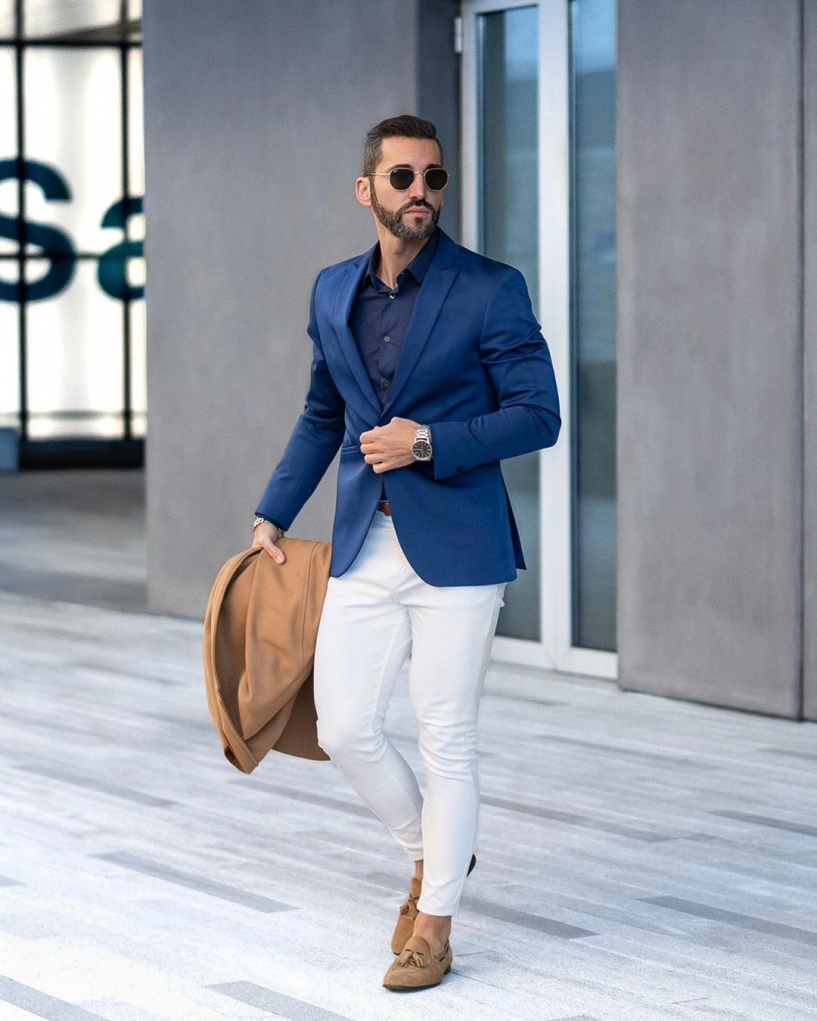 5 cách phối quần jeans trắng giúp chàng định hình style thanh lịch