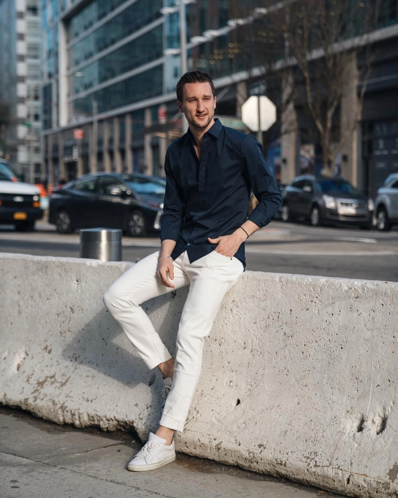 8 cách phối quần jeans trắng cá tính từ fashionista marcel floruss