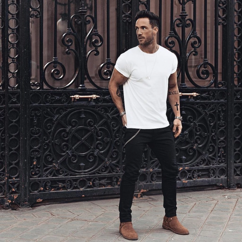 9 cách phối đồ nam đơn giản mà chất chơi cùng quần jeans đen phong cách