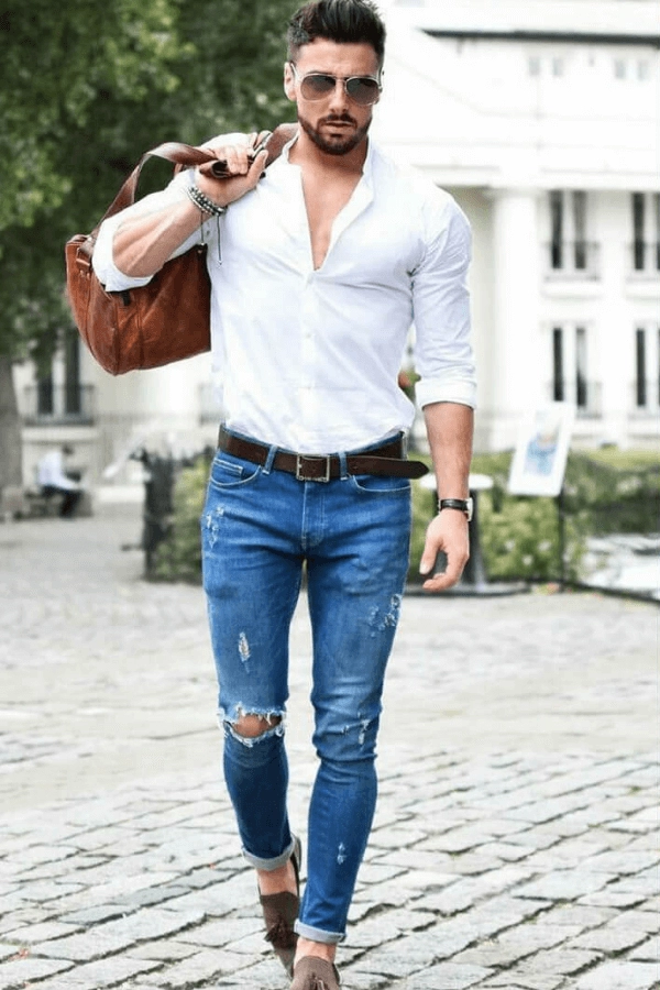Bí quyết phối quần jeans nam đẹp mạnh mẽ cá tính